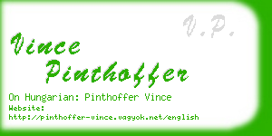 vince pinthoffer business card